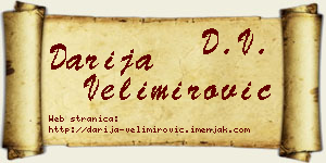 Darija Velimirović vizit kartica